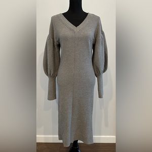Sz.S Express Puff Sleeve Midi Sweater Dress